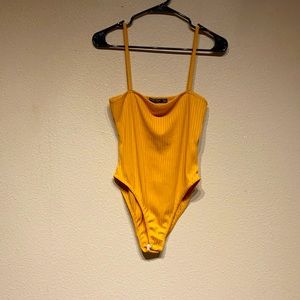 Nasty Gal Mustard Bodysuit